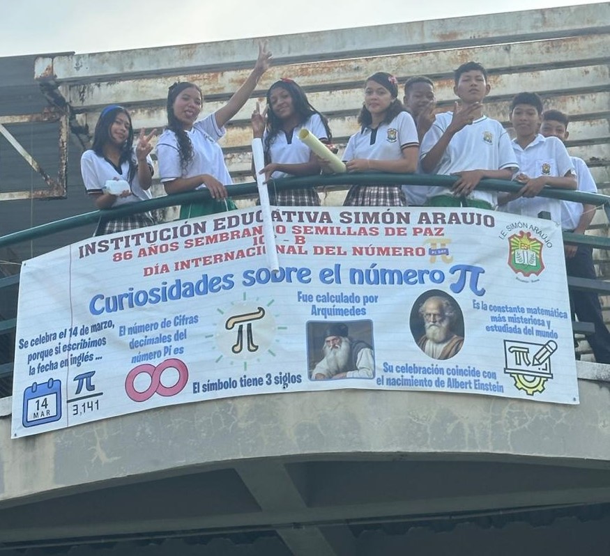 📐🎉 Celebración del Día Internacional de π (Pi) en la Institución Educativa Simón Araujo 🎉📐